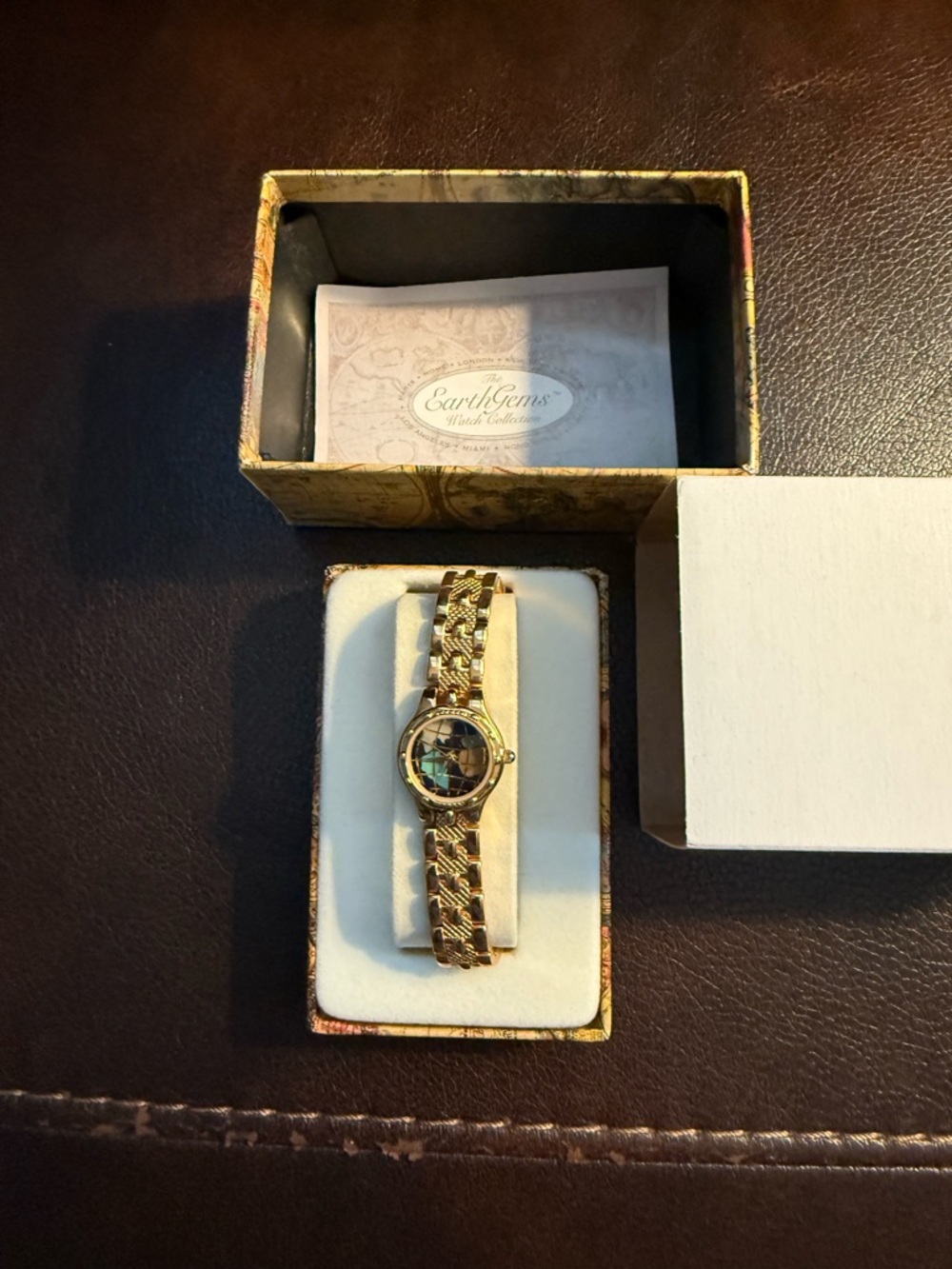Earth Gems Woman’s Watch Vintage Working Condition with Original Box